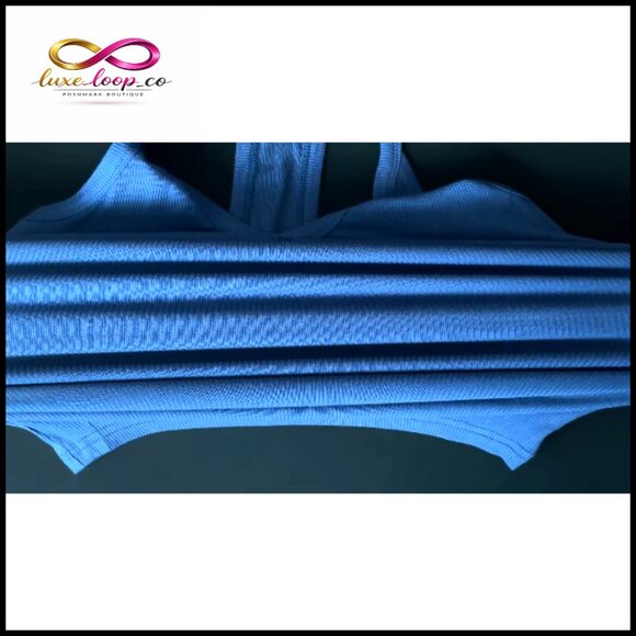 Racerback V-Neck Tank Top Slim Fit Ribbed Sleeveless Workout Summer - Picture 7 of 7